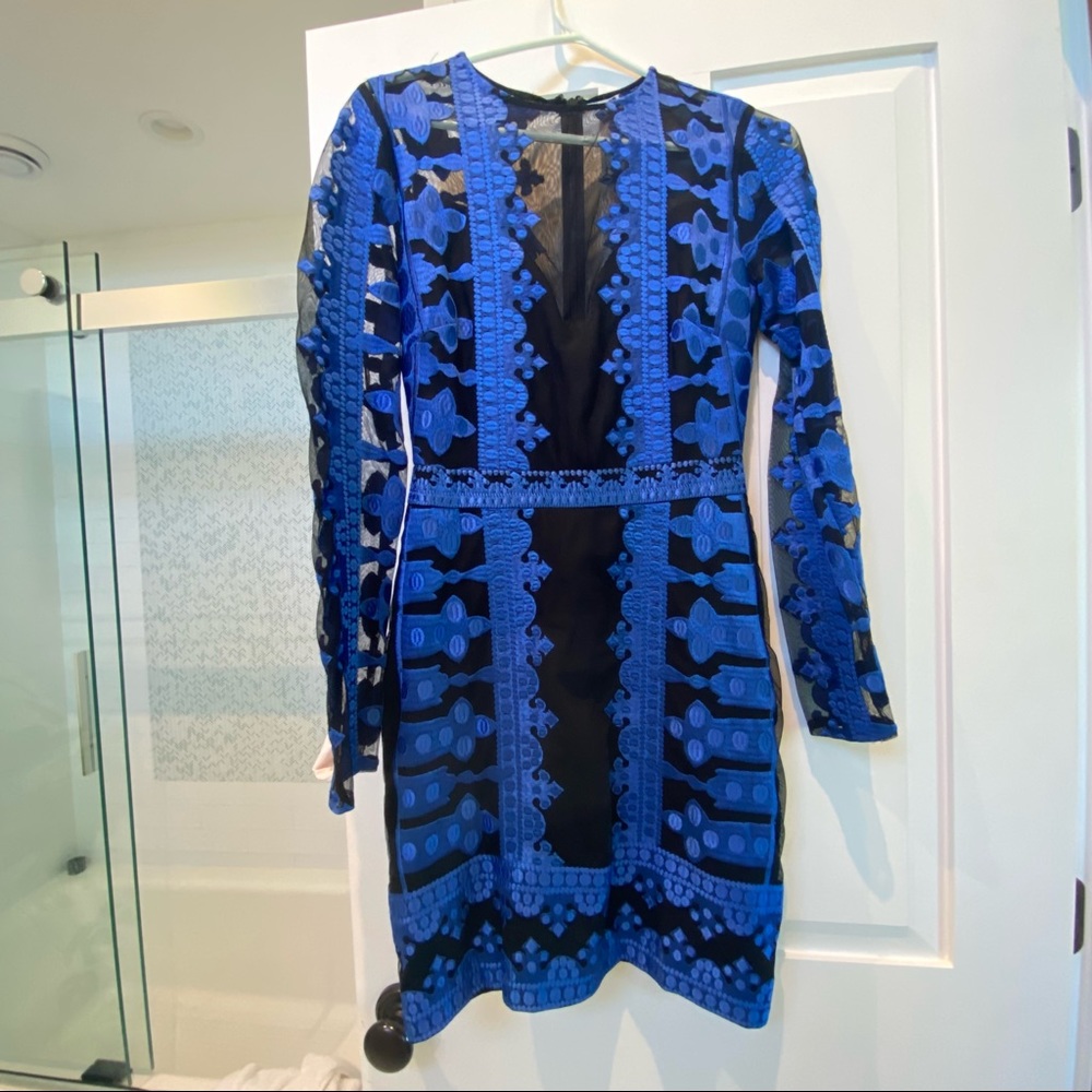 nicole miller blue dress
